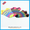 Fashion bright color ankle socks, stripe pattern for wholesale